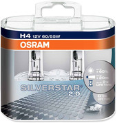 Отзывы Галогенная лампа Osram H4 Silverstar 2.0 2шт [64193SV2-HCB]