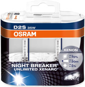 Отзывы Ксеноновая лампа Osram D2S Night Breaker Unlimited Xenarc 2шт [66240XNB-HCB]