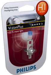 Отзывы Галогенная лампа Philips H1 Vision Plus 1шт