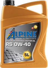 Отзывы Моторное масло Alpine RS 0W-40 Vollsynth 5л