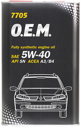 Отзывы Моторное масло Mannol O.E.M. for Renault Nissan metal 5W-40 1л