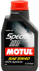 Отзывы Моторное масло Motul Specific 505 01 502 00 505 00 5W-40 1л