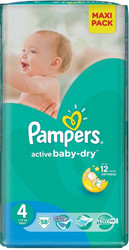 Отзывы Подгузники Pampers Active Baby-Dry 4 Maxi (58 шт)