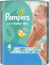 Отзывы Подгузники Pampers Active Baby-Dry 4 Maxi (20 шт)