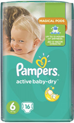Отзывы Подгузники Pampers Active Baby-Dry 6 Extra Large (16 шт)