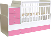 Отзывы Детская кроватка Фея 1100 (белый/розовый)