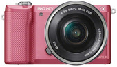 Отзывы Фотоаппарат Sony Alpha a5000 Kit 16-50mm (розовый)
