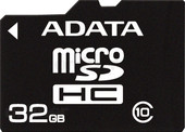 Отзывы Карта памяти A-Data microSDHC (Class 10) 32GB + SD-адаптер (AUSDH32GCL10-RA1)