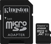 Отзывы Карта памяти Kingston microSDXC UHS-I (Class 10) 256GB + адаптер [SDC10G2/256GB]