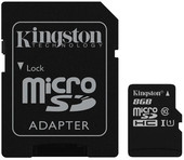 Отзывы Карта памяти Kingston microSDHC UHS-I (Class 10) 8GB + адаптер [SDC10G2/8GB]