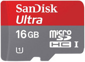 Отзывы Карта памяти SanDisk Ultra microSDHC UHS-I (Class 10) 16GB (SDSDQUA-016G-U46A)