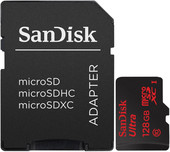 Отзывы Карта памяти SanDisk Ultra microSDXC UHS-I (Class 10) 128GB (SDSDQUA-128G-G46A)