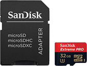 Отзывы Карта памяти SanDisk Extreme Pro microSDHC 32GB UHS-I + адаптер (SDSDQXP-032G-G46A)