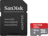 Отзывы Карта памяти SanDisk Ultra microSDHC 16GB Class 10 + адаптер (SDSQUNC-016G-GN6IA)