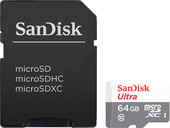 Отзывы Карта памяти SanDisk Ultra microSDXC 64GB UHS-I/U1 + адаптер [SDSQUNB-064G-GN3MA]