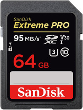 Отзывы Карта памяти SanDisk Extreme PRO V30 SDXC 64GB [SDSDXXG-064G-GN4IN]
