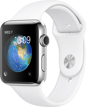 Отзывы Умные часы Apple Watch Series 2 42mm Stainless Steel with White Sport [MNPR2]