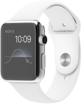 Отзывы Умные часы Apple Watch 42mm Stainless Steel with White Sport Band (MJ3V2)