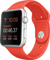 Отзывы Умные часы Apple Watch Sport 42mm Silver with Orange Sport Band (MLC42)