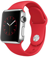 Отзывы Умные часы Apple Watch Sport 38mm Stainless Steel with Red Sport Band (MLLD2)