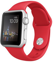 Отзывы Умные часы Apple Watch Sport 38mm Stainless Steel with Red Sport Band [MME92]