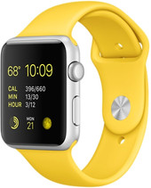 Отзывы Умные часы Apple Watch Sport 42mm Silver with Yellow Sport Band [MMFE2]
