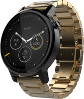 Отзывы Умные часы Motorola Moto 360 2nd Gen. Mens 46mm Black with Gold Metal Band