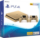 Отзывы Игровая приставка Sony PlayStation 4 Slim 500GB 2 геймпада (золотистый)